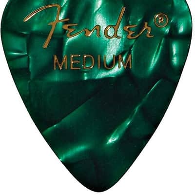 Fender 351 Shape Premium Picks, Medium, Green Moto, 144 Count 2016