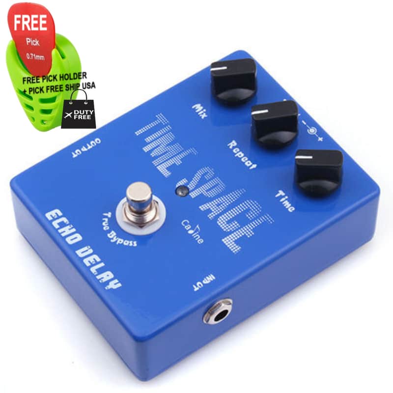 Caline CP-17 Time Space Echo Delay Pedal 600ms Max True Bypass, FREE PICK + HOLDER+ FREE SHIP USA image 1