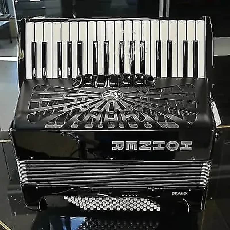 Hohner Bravo III 72 Bass Piano Accordion - Black image 1