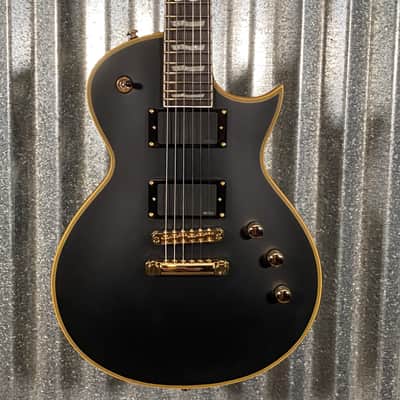 ESP LTD EC-1000 Vintage Black EMG Guitar & Case #0157 Used image 1