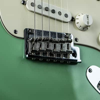 2009 Fender FSR American Standard Stratocaster with Matching Headstock surf green image 6