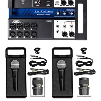 Soundcraft Ui12 12 Input Digital Mixer w/Wifi+App Control+Recording+Mics+Cables image 11