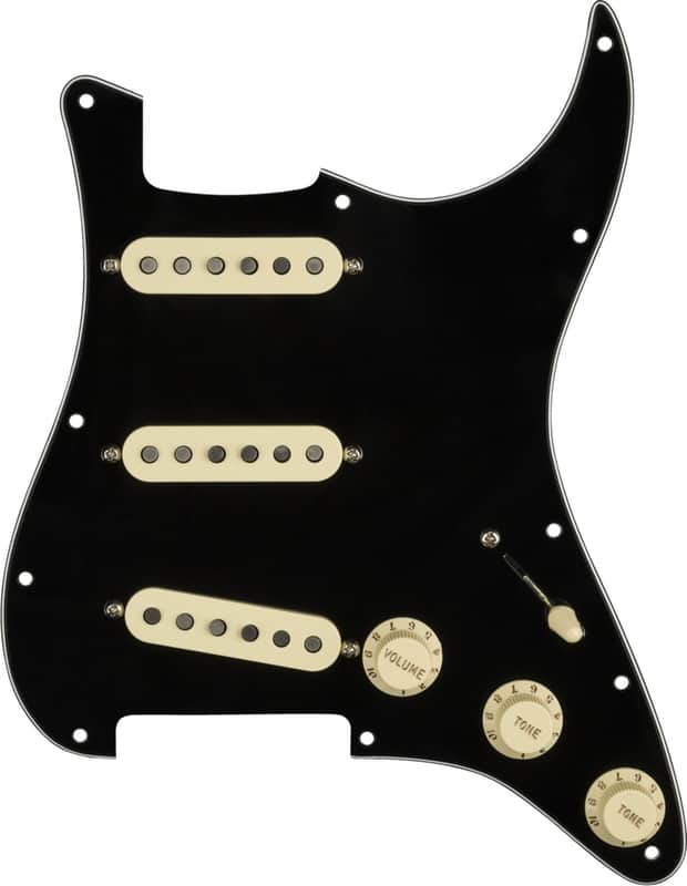 Fender Custom Shop Custom '69 SSS Loaded Stratocaster Pickguard, Black image 1