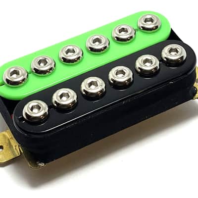 Zebra Green Black Crusader Bridge Position Humbucker Pickup, 1 qty ~ Featuring Chrome Poles image 3