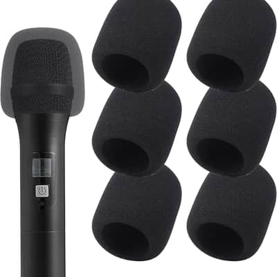 Microphone Cover 6 Pack,Mic Windscreen,Microphone Foam Windscreen for Most Handheld and Recording Microphones, Mic Shield Mask Accessories,Karaoke Microphone CoverWindscreen image 1