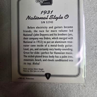 1931 National Dobro Style O Nickel Plate Resonator Slide Guitar Classic American Card Case Candy image 2