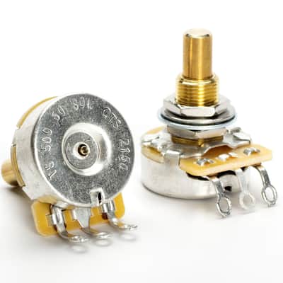 CTS 500k Audio/Log Pot, Solid Shaft, Rear-Routed Guitars