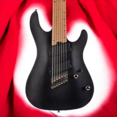 Cort KX307 7-String Multi-Scale Electric guitar- Open Pore Black image 1