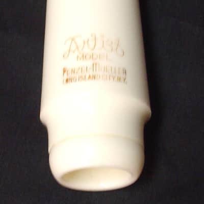 Penzel Mueller "ARTIST" #3 short shank White Alto sax mouthpiece and ligature image 1