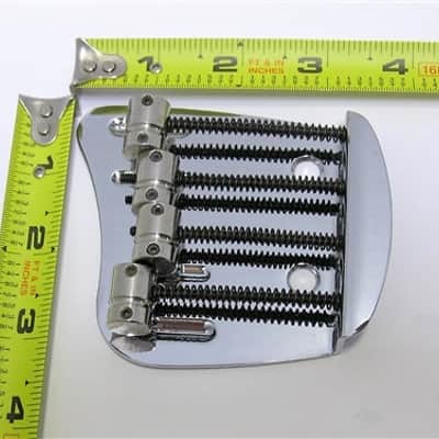 Guild Chrome Bridge Assembly For Starfire Bass II and Some DeArmond Basses 005-3013-000 image 2