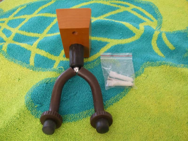 Wood Guitar Wall Mount Hanger not stand strat tele acoustic electric fender gibson les paul ZCD image 1