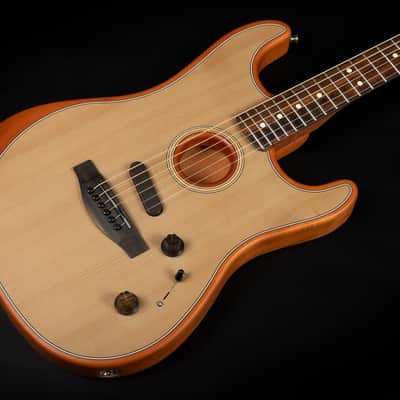 2020 Fender American Acoustasonic Stratocaster - Transparent Sonic Blue | USA Thinline Hollowbody Hybrid Electro Acoustic Guitar Fishman Pickup 2.39kg | CoA image 5