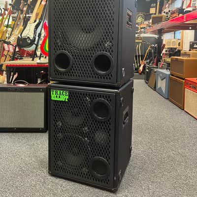 Trace Elliot AH2007S Amp Head-2103X 210 Speaker Cab-1153T 115 Speaker Cab SMX Dual Compressor Complete Vintage Stack 1996 - Black image 7