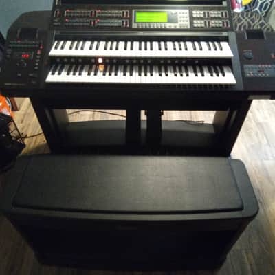 Yamaha Electone ELX-1 1994 Mahogany and Black image 3