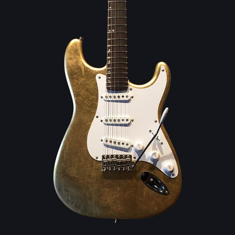 Made to Order - FRANCHIN Mercury guitar Glossy METALLIC LEAF (Gold/Silver/Copper) Stratocaster-Strat-S-Style Made in Italy image 1