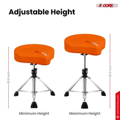 5 Core Drum Throne w 4.5" Padded Stool Adjustable Drummer Chair image 5