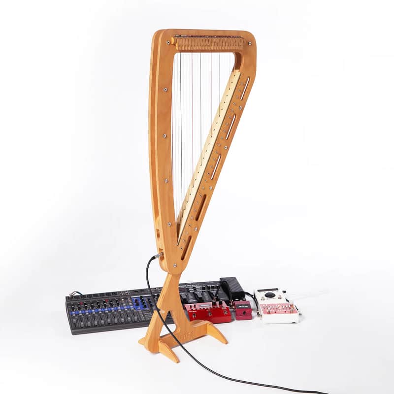 Harp-E Plug & Play Electric Harp V4 - Natural, Includes Case & Stand image 1