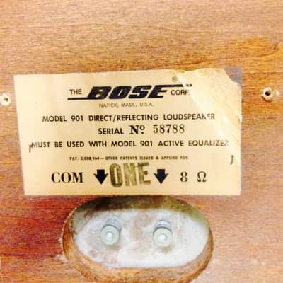 Bose 901 Series II Speakers and Active Equalizer 1973 to 1976 "Antique Walnut" image 2