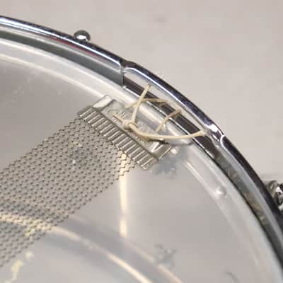 Premier 5.5x14" Ten Lug Chrome Over Steel Snare Drum Vintage 1970's image 14