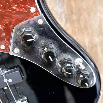 Warmoth J-style Custom Bass - Black with Tortoise Pickguard - Hard Case Included image 9