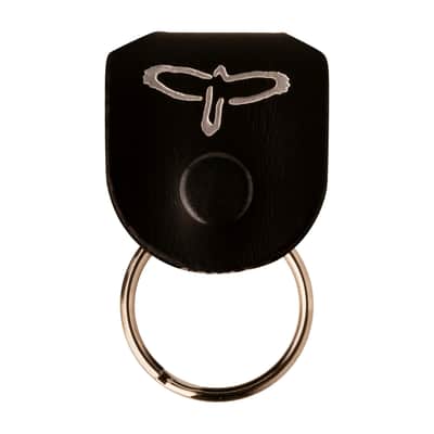 Paul Reed Smith PRS Keychain Leather Key Ring Pick Holder Black / Silver