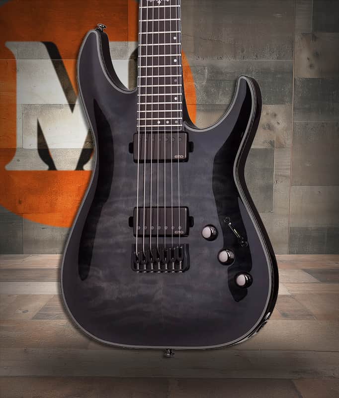 Schecter Hellraiser Hybrid C-7 - Trans Black Burst (TBB) (1924) image 1