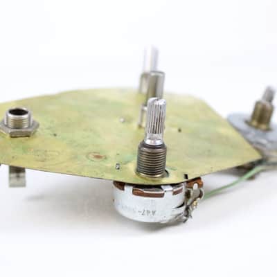 1973 Vintage Gibson L6-S Control Plate Assembly (Original Rotary Switch, Allen-Bradley Pot &Resistor, Pot, Jack, Plate) 1970s Early Norlin Era image 8