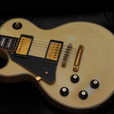 Lefty Burny Les Paul Custom 80's White image 1