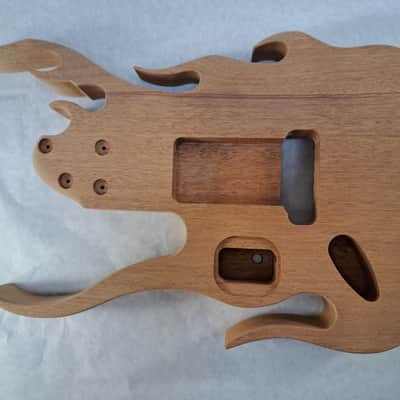 Unfinished Mahogany (1 pc) Hxx Jem Guitar Body - Flame, Trem Fits RG Necks J2424 image 3