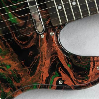 Custom Swirl Painted and Upgraded Fender Squier Telecaster With Matching Pickguard image 11
