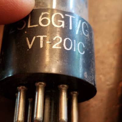 RCA etc. Pair (2) 25L6GT Beam Pentode tNOS TESTED Vacuum Tube grey glass 25L6GT/G VT-201 Audio 1936-1954 image 2
