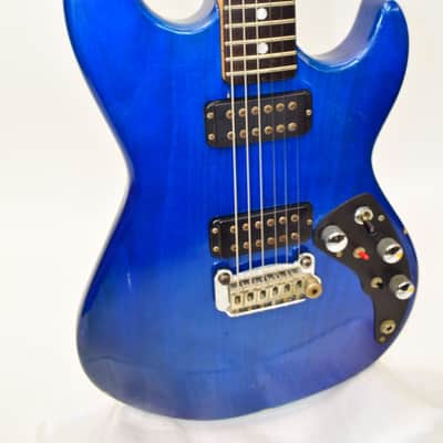 Vintage 1980's G&L F-100 Series II Electric Guitar, Transparent Blue w/ Case image 3