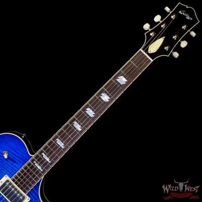 Collings SoCo Deluxe Premium Flame Maple Top Rosewood Fingerboard Lollar Low Wind Imperial Humbuckers Sapphire Blue image 4