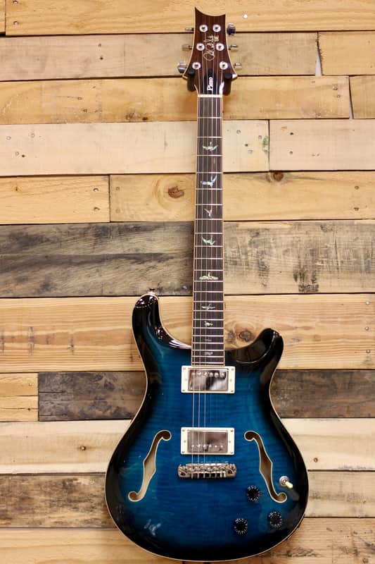 PRS SE Hollowbody II Piezo - Peacock Blue Burst image 1