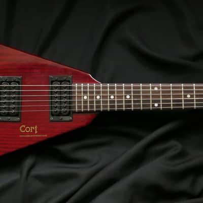 80s Cort Headless Space Arrow Flying V Electric Guitar VEE Rare image 1