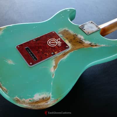 Fender American Stratocaster 40th Anniversary Seafoam Green Made in USA Heavy Aged Relic image 8