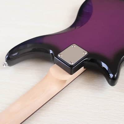 Custom Metallic Purple 4 String Electric Bass, Poplar Wood Body, Maple Neck image 9