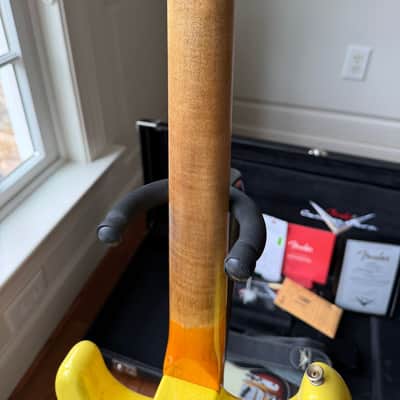 2026 Fender Custom Shop ‘69 Stratocaster SR25 Heavy Relic Matching Reverse Headstock - Aged Canary Yellow image 9