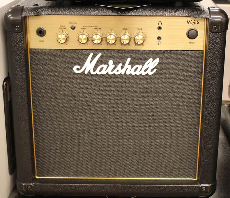 Marshall Gold MG15G 15 Watt Guitar Amplifier Combo Black image 1