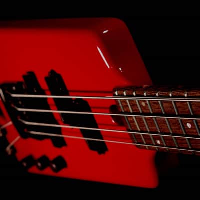 Warwick Nobby Meidel Bass 1985 Red. Headless. Extremely Rare. Few built in this color image 16