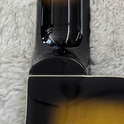 Silvertone 1446TTSB Single Cut Semi-Hollow Guitar w/Trapeze Tobacco Sunburst image 7