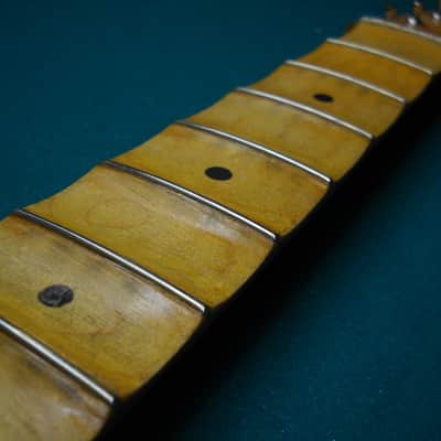 Genuine Fender Relic Strat neck Scalloped fretboard Aged finish Stratocaster YNGWIE image 2