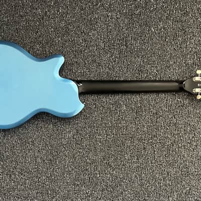 Supro 2010BM Jamesport Single Pickup Island Series Electric Guitar 2017 - Ocean Blue Metallic - Kluson tuners. image 9
