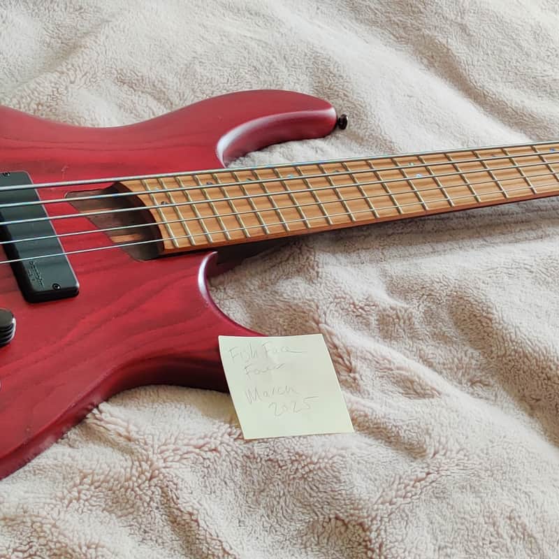 2021 Cort B5 plus as rm Open Pore Burgundy Red