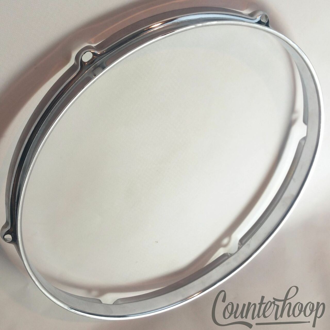 Rogers Tall-Boy 13"Tom Drum Rim/Hoop 6-Hole Triple Flange Chrome Vintage 50s USA — main photograph
