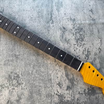 BMC Guitar Neck Strat® Stratocaster® 21 Fret Amber Flame Maple With Rosewood Fingerboard Rounded Fret Ends 9.5 Radius  SFMRA21 #5 image 1