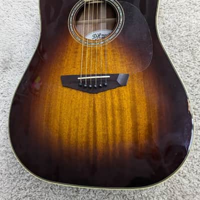 D'Angelico Premier Delancey Dreadnought Size Acoustic Electric Guitar, Sunburst image 3
