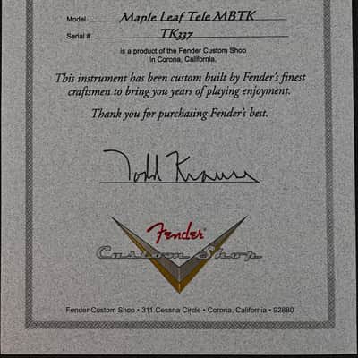 Fender Custom Shop Masterbuild Todd Krause Maple Leaf Telecaster from 2003 in Natural Maple Leaf finish with new Case image 14