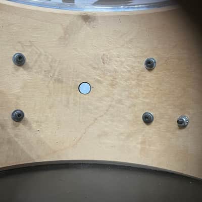 Pork Pie - Mark Schulman Collection 5.5x10" USA Custom Maple Popcorn Snare Drum 1994 — Black image 15