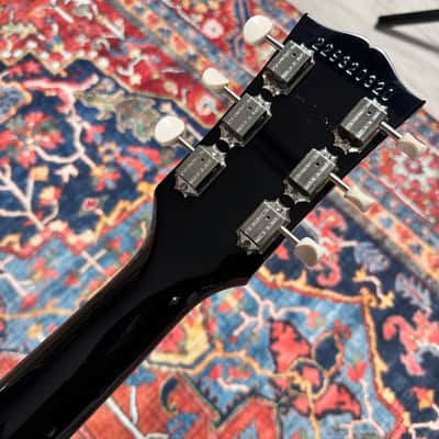 *6.87 lb* Les Paul Junior 2022 Ebony Dog Ear P90 image 23